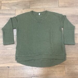 Wishlist Sage Green Waffle Knit Top
Size S/M